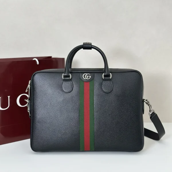 Gucci Web Stripe Top Handle Briefcase Bag image 1