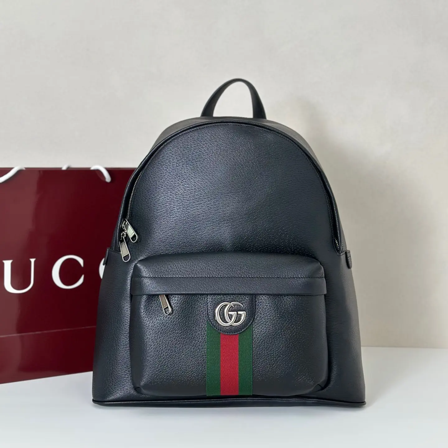 Gucci Double G Web Detail Backpack image 1