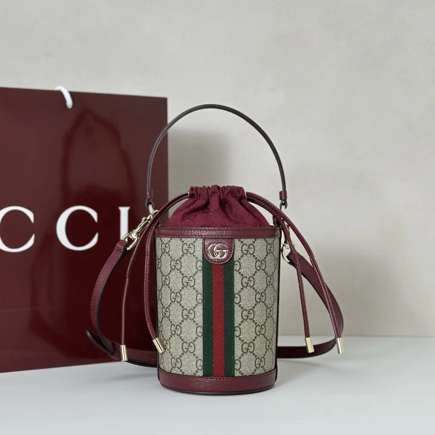 Gucci Monogram Mini Bucket Bag image 1