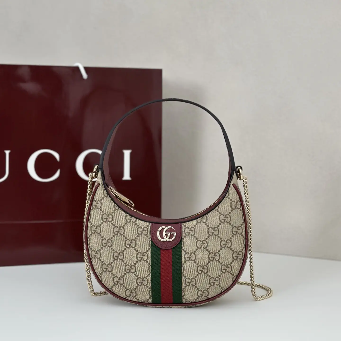 Gucci Monogram Half-Moon Shoulder Bag image 1