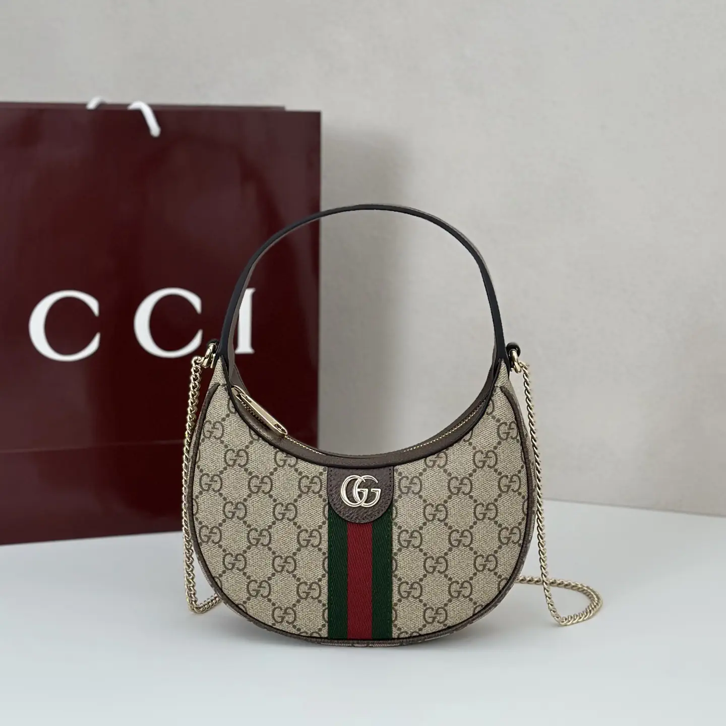 Gucci Monogram Half-Moon Shoulder Bag image 1