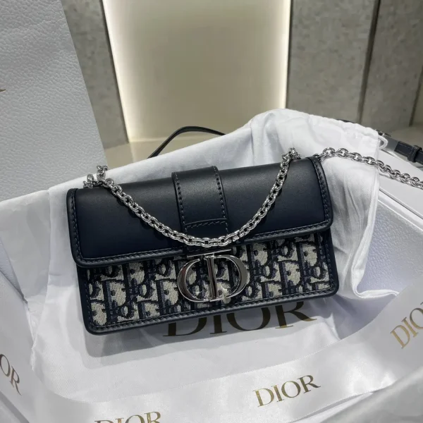 Dior Monogram Flap Shoulder Bag with Chain Strap image 1