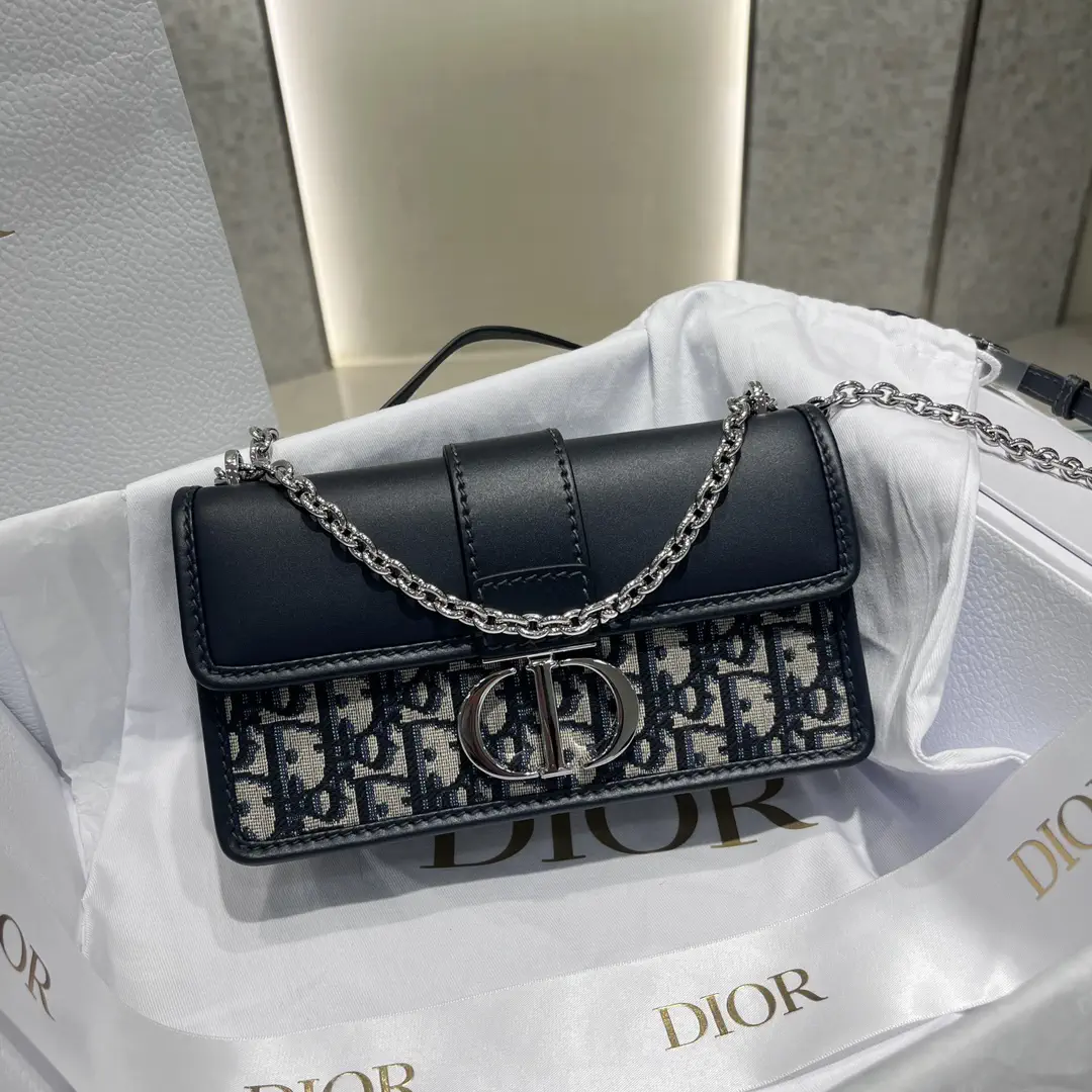 Dior Monogram Flap Shoulder Bag with Chain Strap image 1