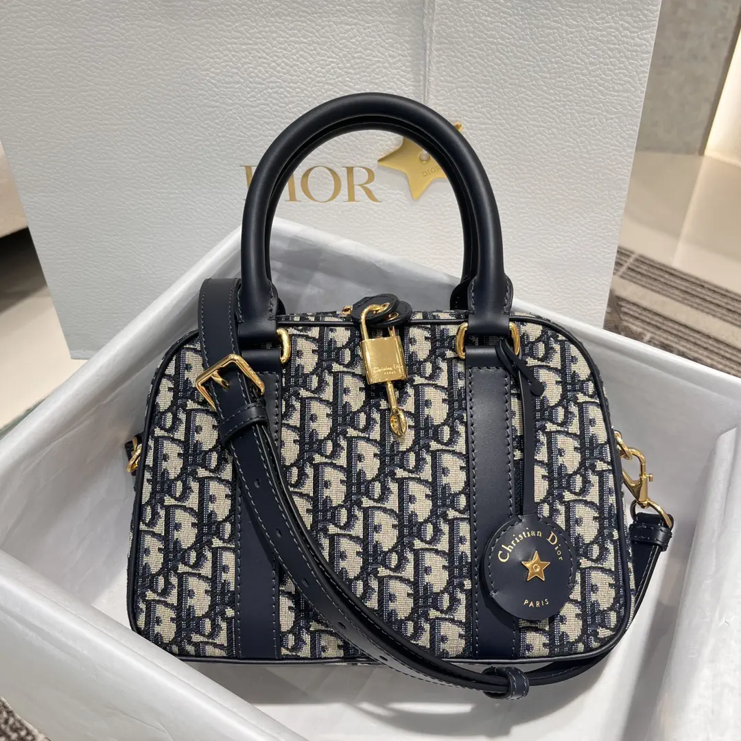 Dior D-Vibe Monogram Bowling Bag image 1