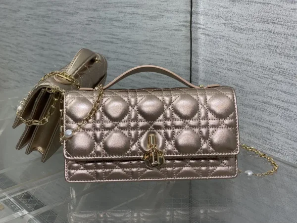 Dior Quilted Pearl Chain Clutch image 1