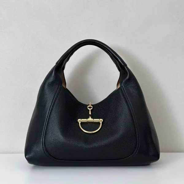 Gucci Black Leather Hobo Shoulder Bag image 1