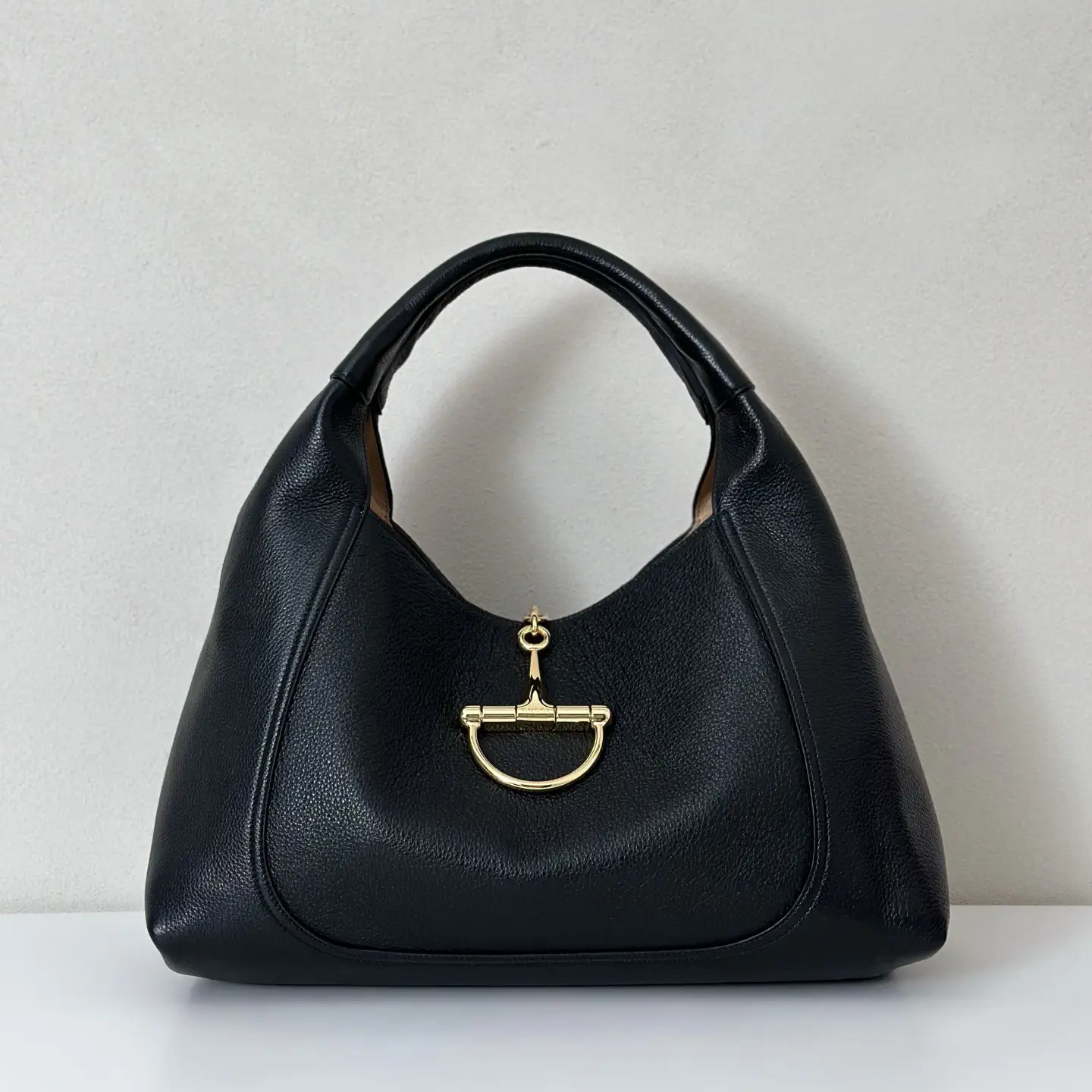 Gucci Black Leather Hobo Shoulder Bag image 1
