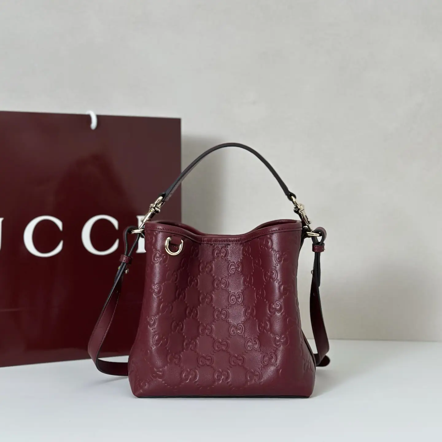 Gucci Embossed Monogram Bucket Bag image 1