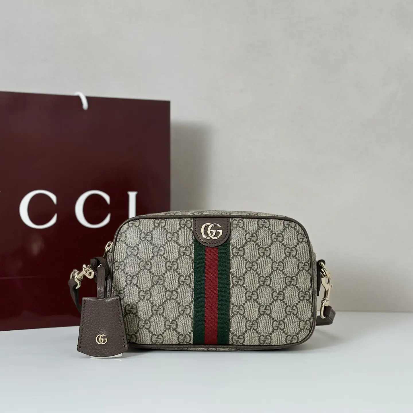 Gucci Monogram Web Stripe Crossbody Bag image 1