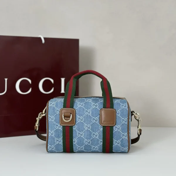 Gucci Monogram Denim Top Handle Bag image 1
