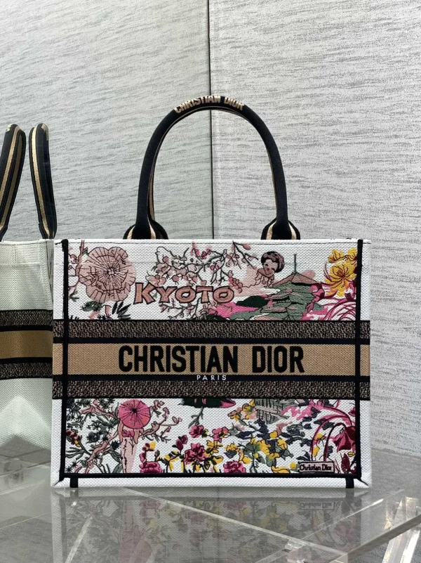 Dior Kyoto Floral Embroidered Tote Bag image 1