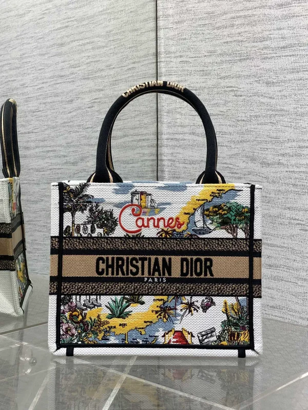 Dior Cannes Embroidered Tote Bag image 1