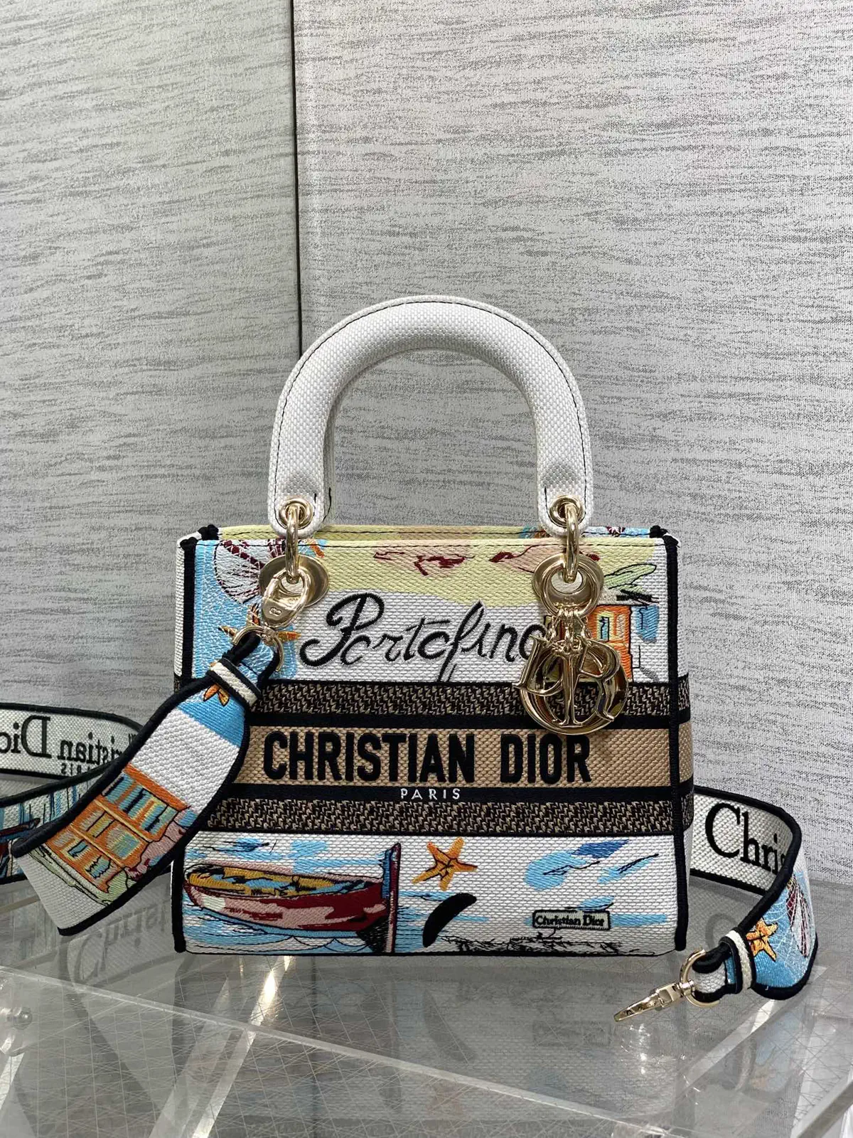 Dior Portofino Embroidered Top Handle Bag image 1