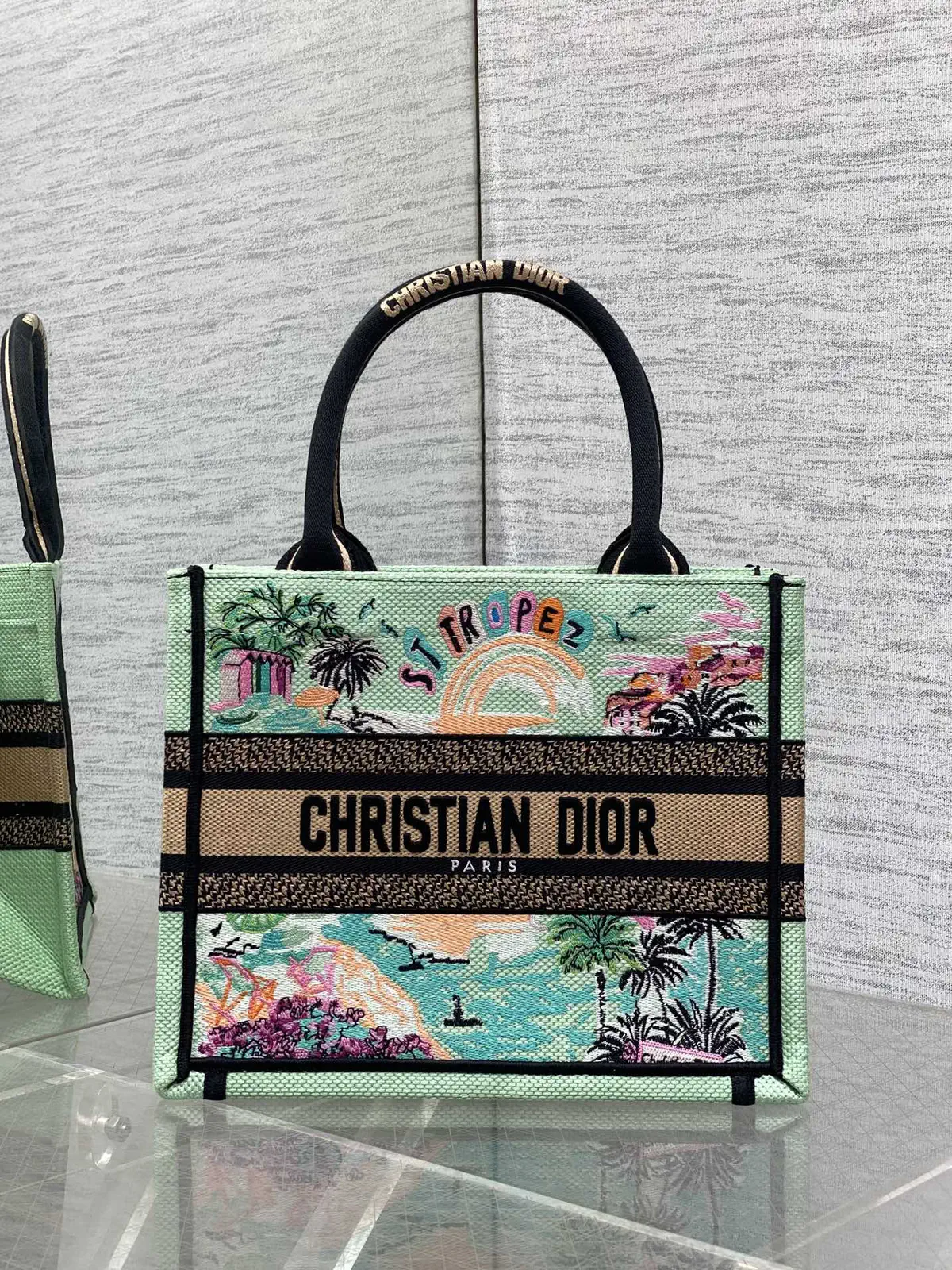 Dior St. Tropez Embroidered Tote Bag image 1