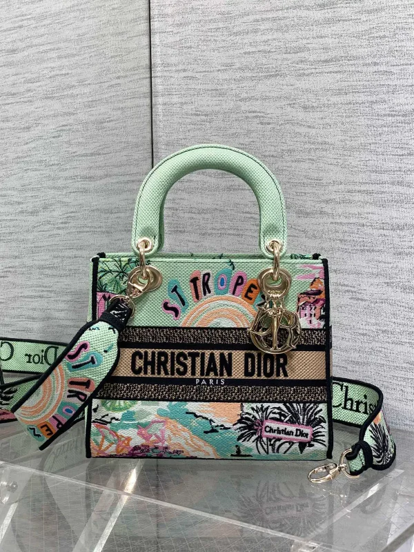 Dior Embroidered Top Handle Bag image 1