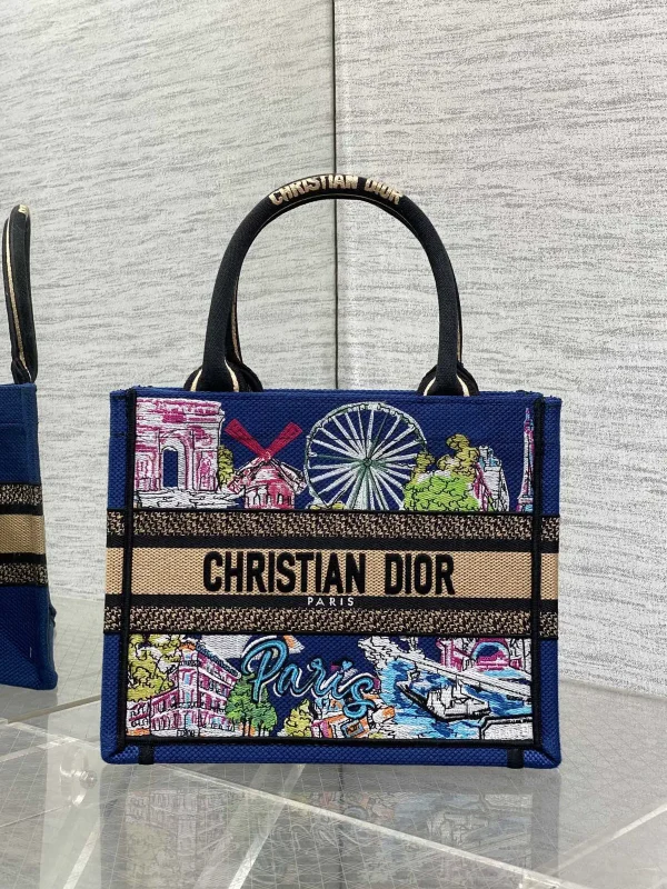 Dior Paris Landmark Embroidered Tote Bag image 1