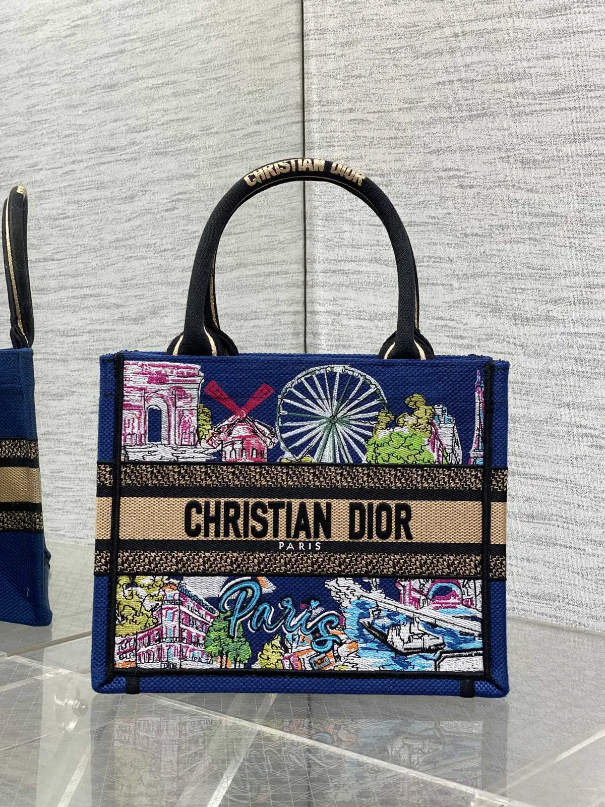 Dior Paris Landmark Embroidered Tote Bag image 1