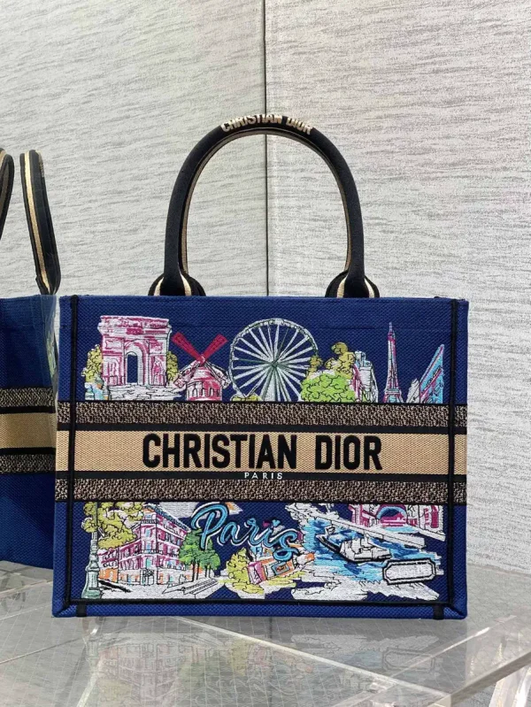 Dior Paris Landmark Embroidered Tote Bag image 1