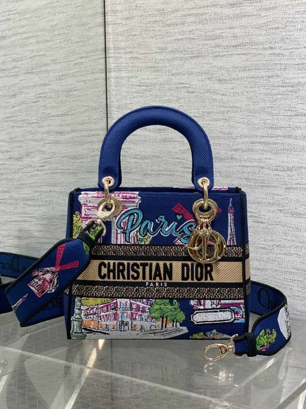Dior Paris Embroidered Top Handle Bag image 1