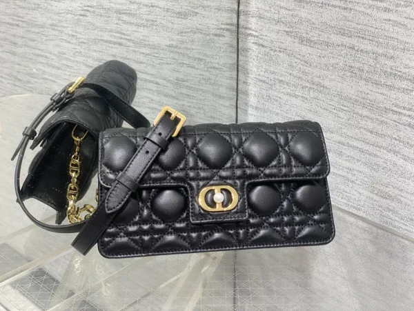Dior Black Quilted Crossbody Bag with Pearl Accent image 1