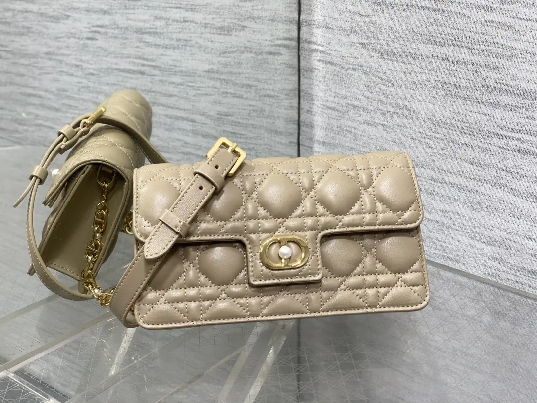 Dior Quilted Pearl Chain Shoulder Bag image 1