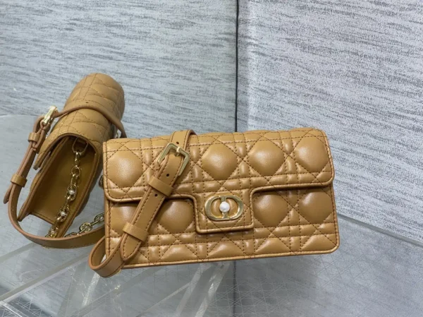 Dior Quilted Pearl Chain Crossbody Bag image 1
