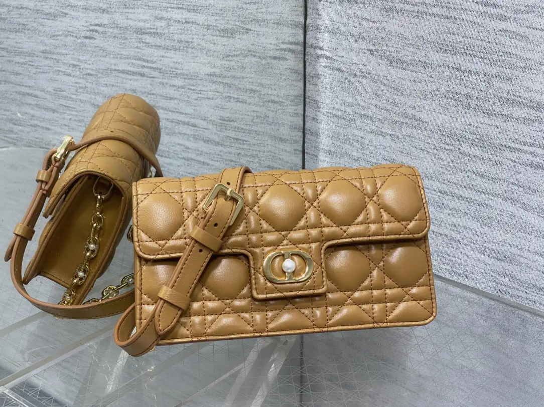 Dior Quilted Pearl Chain Crossbody Bag image 1
