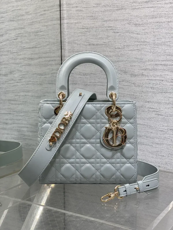 Dior Quilted Top Handle Bag with Detachable Shoulder Strap image 1