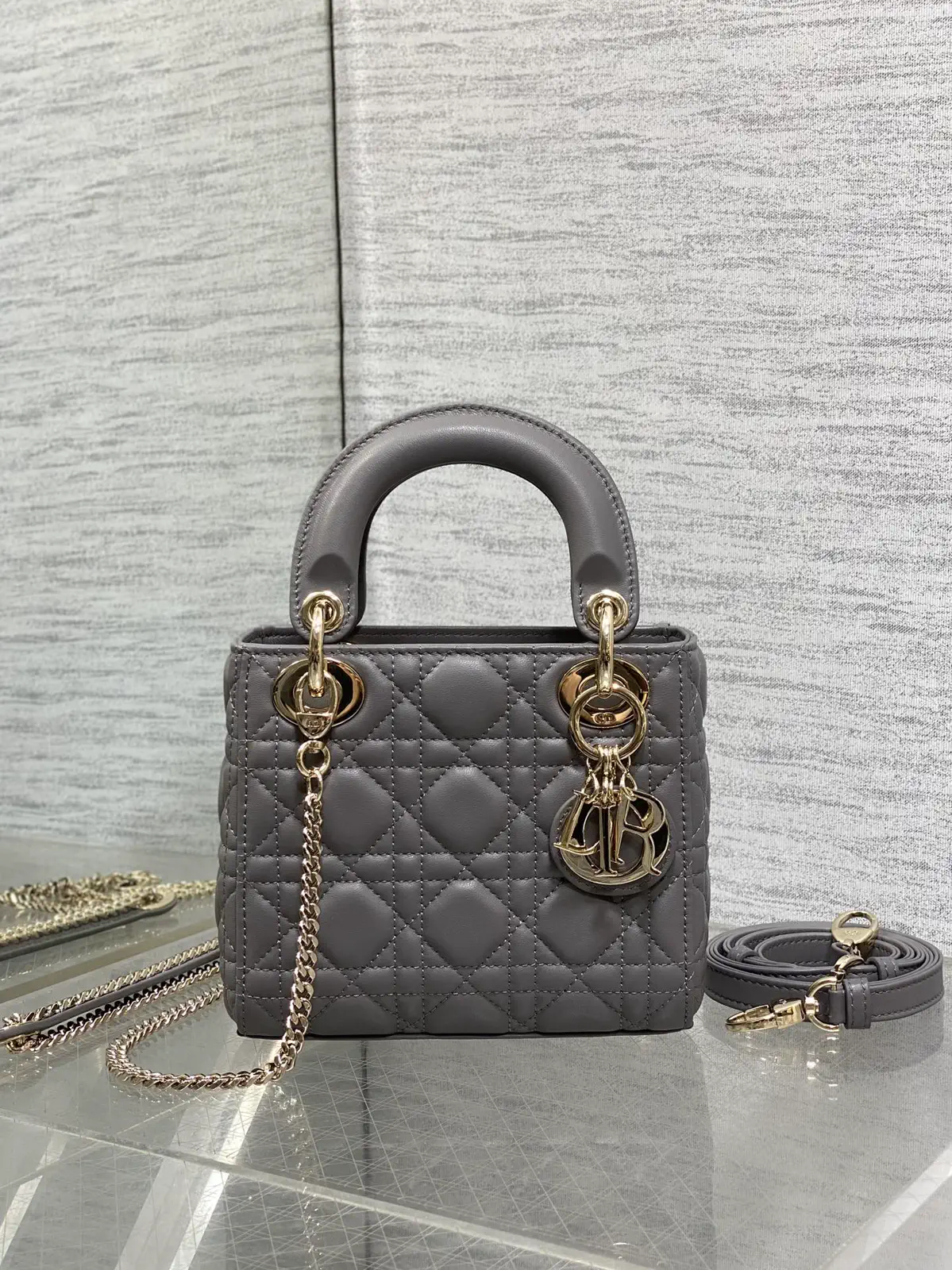 Dior Quilted Mini Lady Top Handle Bag image 1