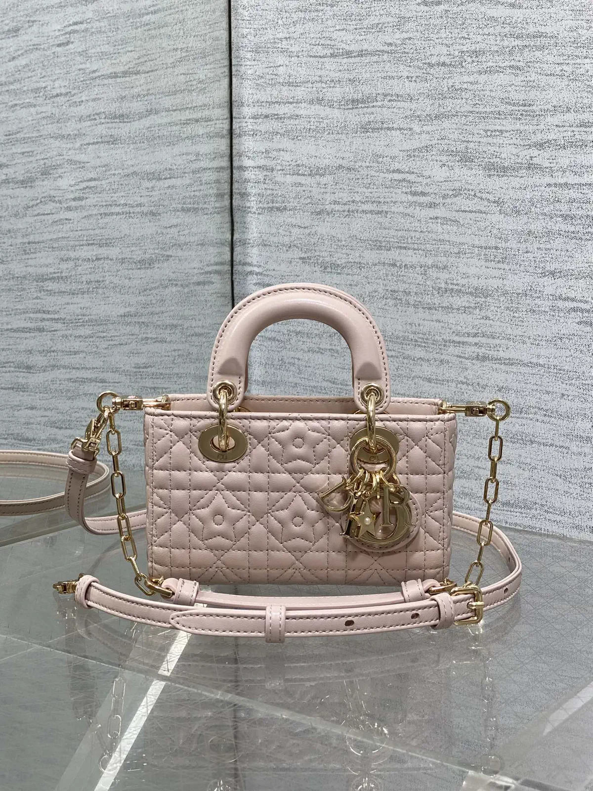 Dior D-Joy Quilted Top Handle Bag image 1