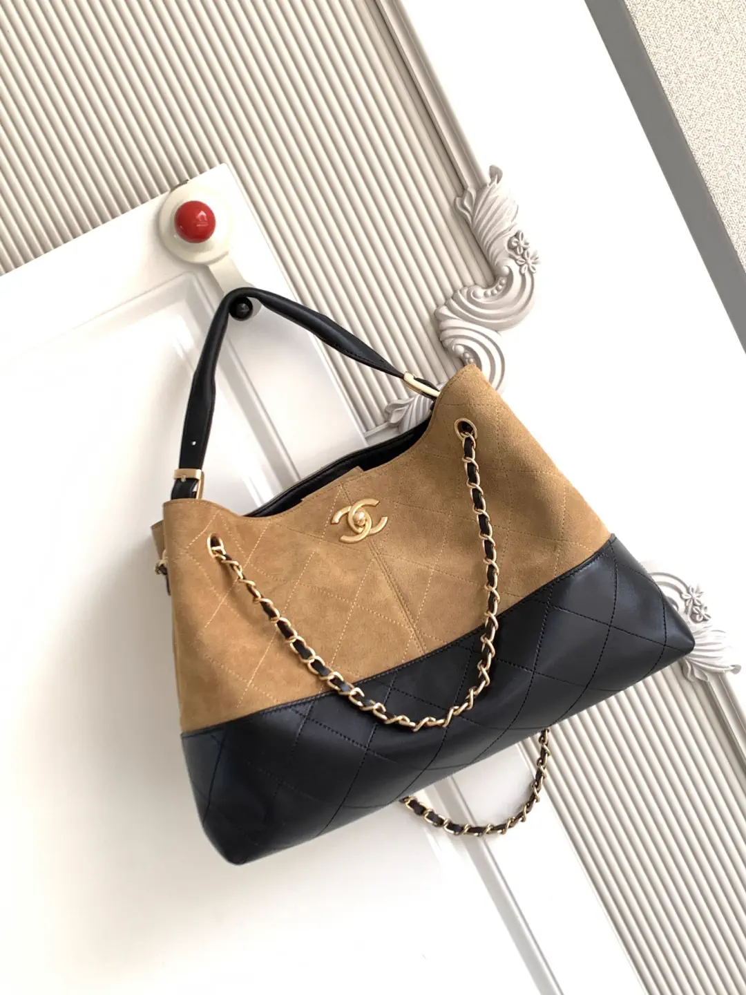 Chanel Two-Tone Quilted Tote Bag image 1