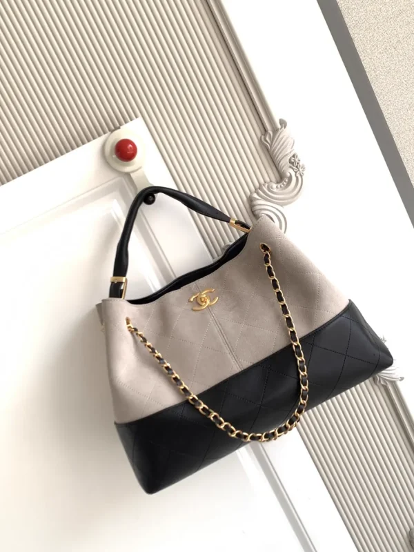 Chanel Two-Tone Quilted Tote Bag image 1
