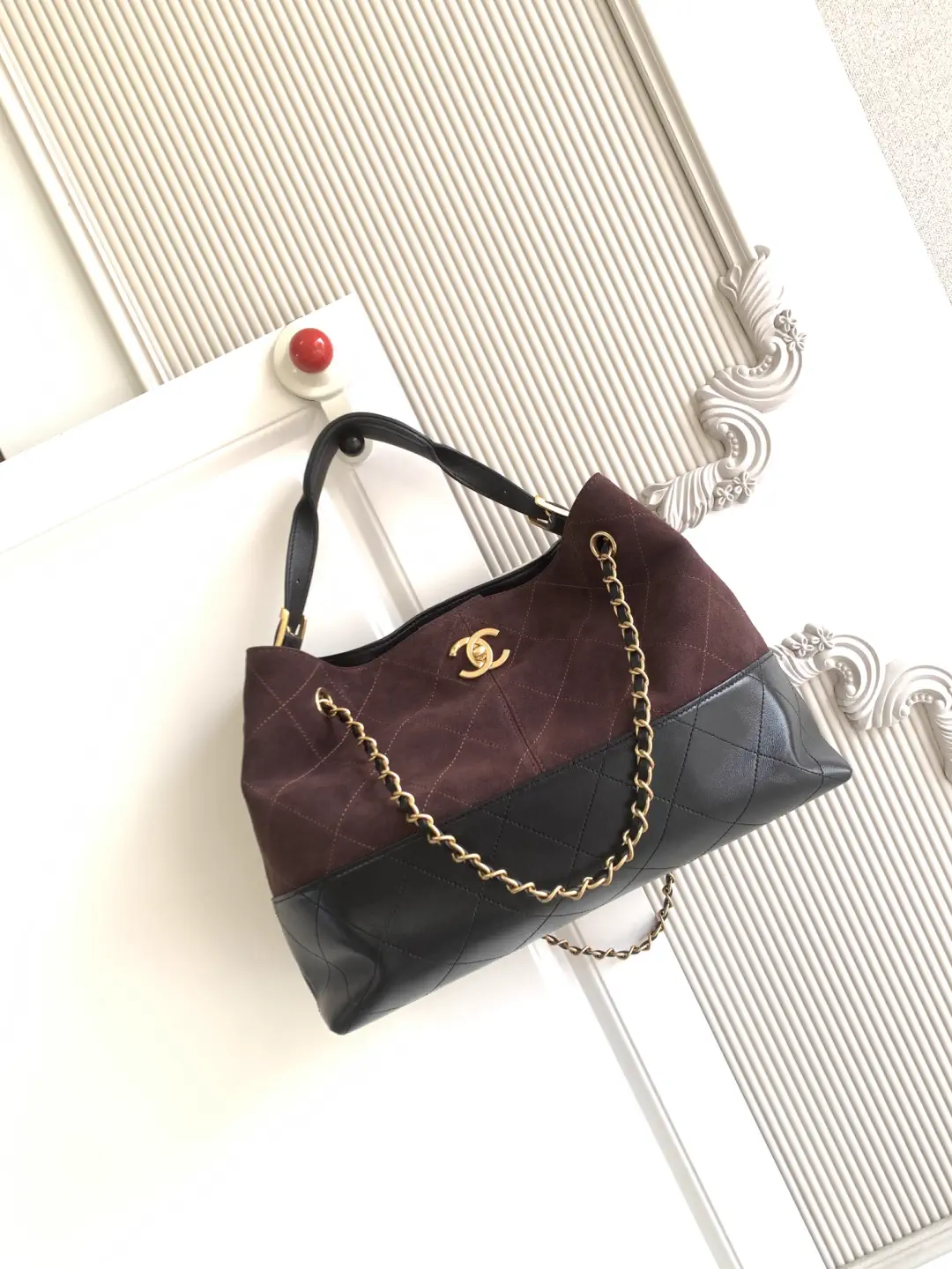 Chanel Quilted Two-Tone Tote Bag image 1