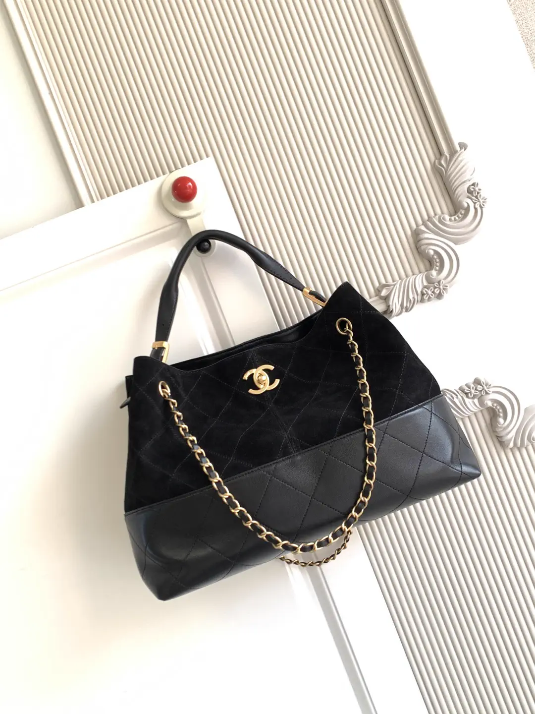 Chanel Black Quilted Tote Bag image 1