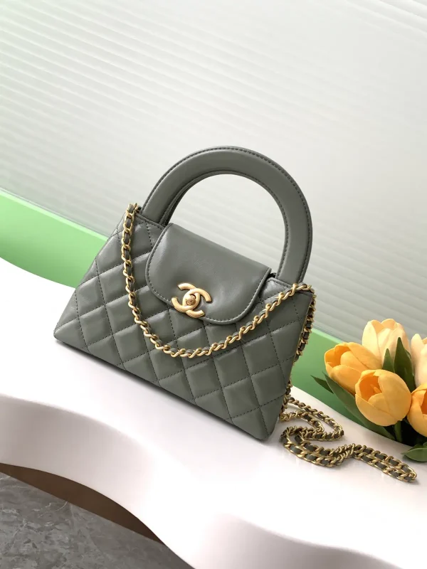 Chanel Quilted Top Handle Bag with Chain Strap image 1