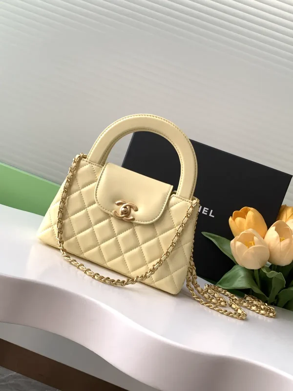 Chanel Quilted Top Handle Bag with Chain Strap image 1