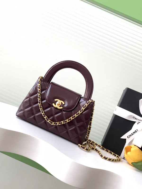 Chanel Quilted Top Handle Bag with Chain Strap image 1