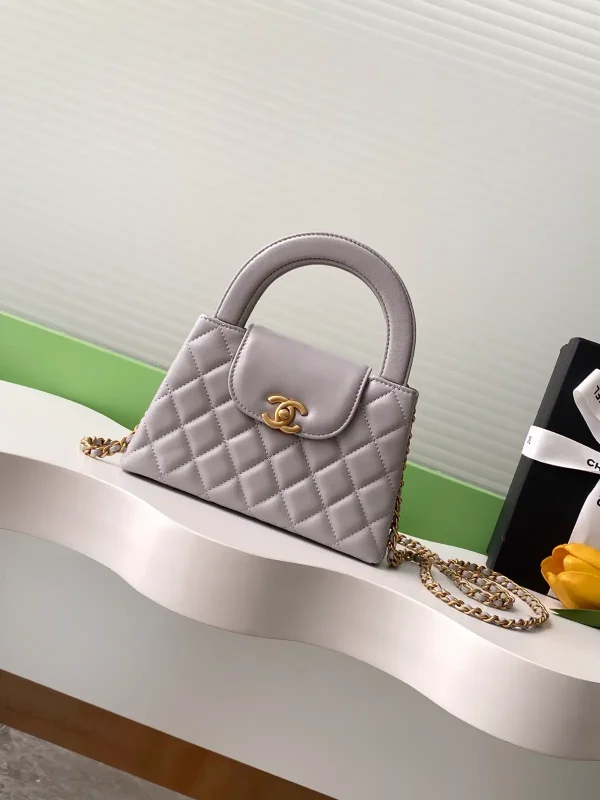 Chanel Quilted Top Handle Bag with Chain Strap image 1