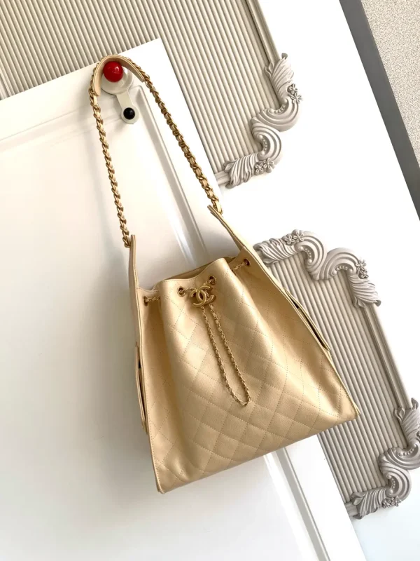 Chanel Quilted Drawstring Bucket Bag image 1