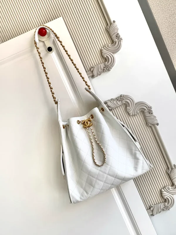 Chanel Quilted Drawstring Bucket Bag image 1