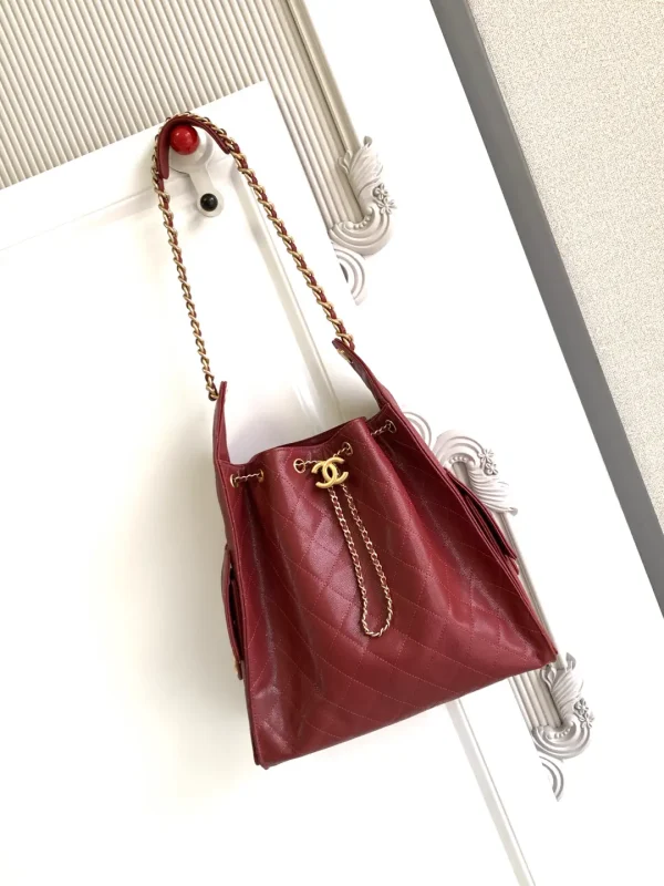 Chanel Quilted Drawstring Bucket Bag image 1