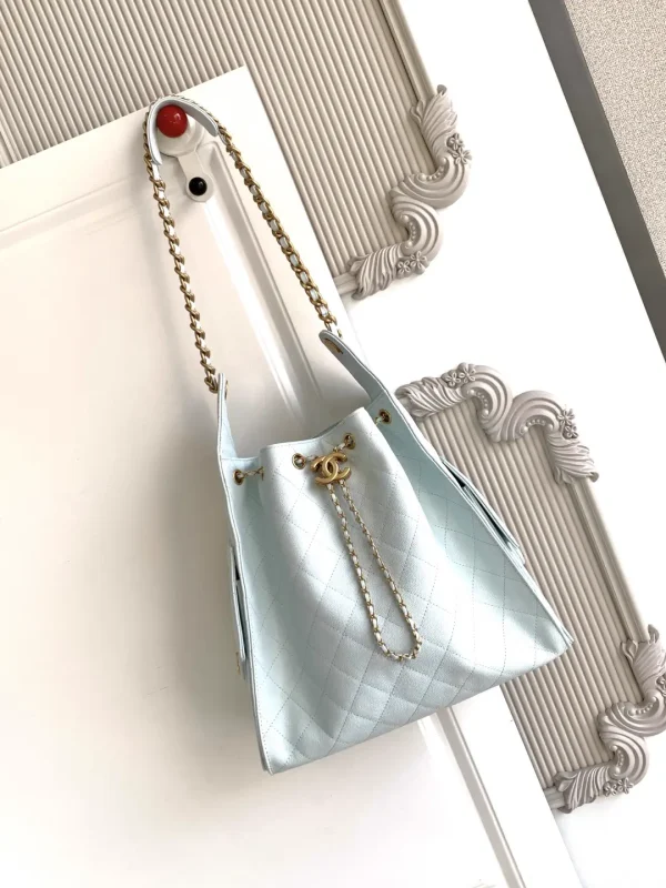 Chanel Quilted Drawstring Bucket Bag image 1
