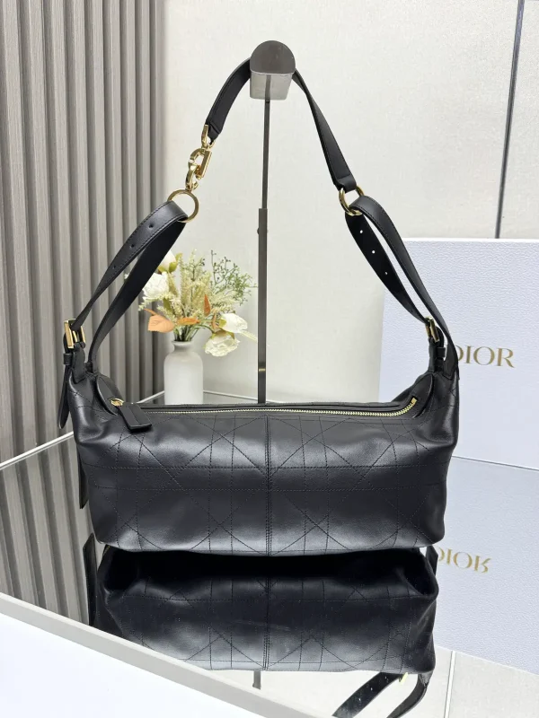 Dior Black Quilted Leather Shoulder Bag image 1