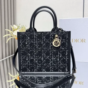 Dior Black Tweed Book Tote Bag image 1