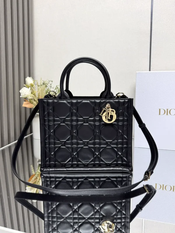 Dior Black Quilted Book Tote Bag image 1
