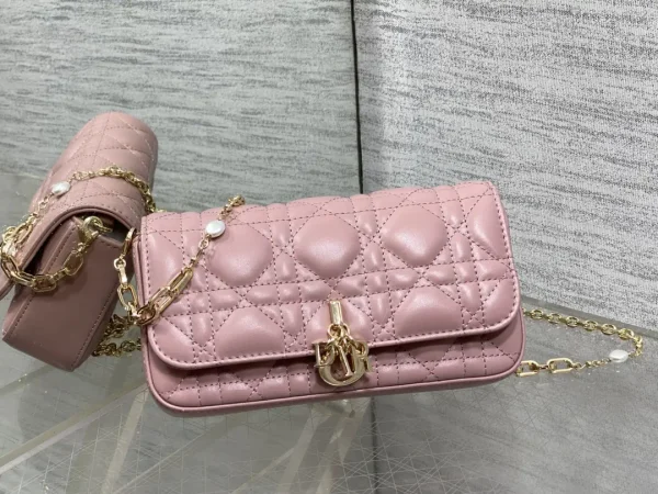 Dior Quilted Pearl Chain Crossbody Bag image 1