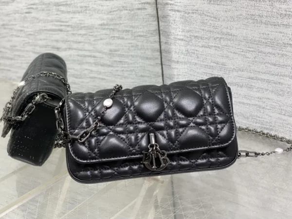 Dior Quilted Pearl Chain Crossbody Bag image 1