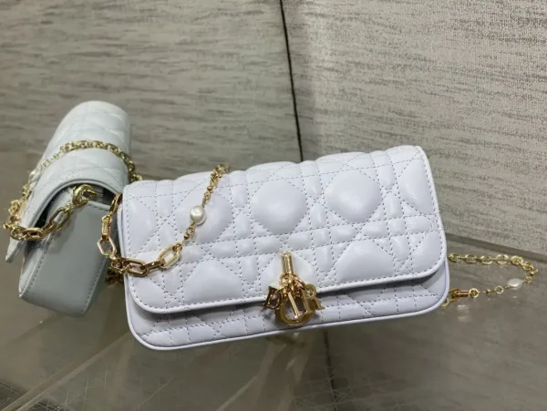 Dior Quilted Pearl Chain Crossbody Bag image 1