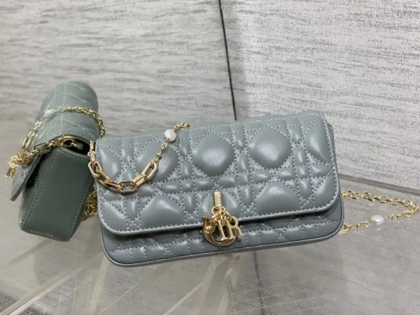 Dior Quilted Pearl Chain Crossbody Bag image 1