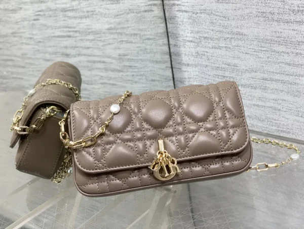 Dior Quilted Pearl Chain Crossbody Bag image 1
